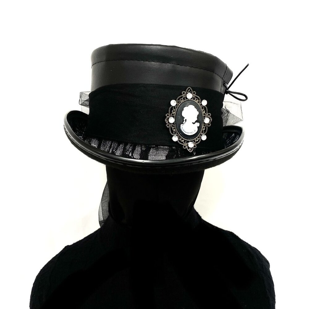 Steampunk Top Hat Metallic Scientist Time Traveler Halloween Costume Cosplay Hat